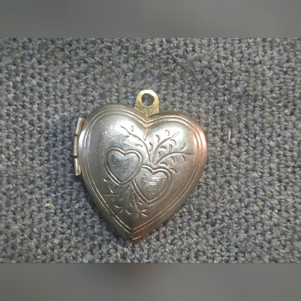 Vintage Heart-Shaped Gold Plated Silver Locket